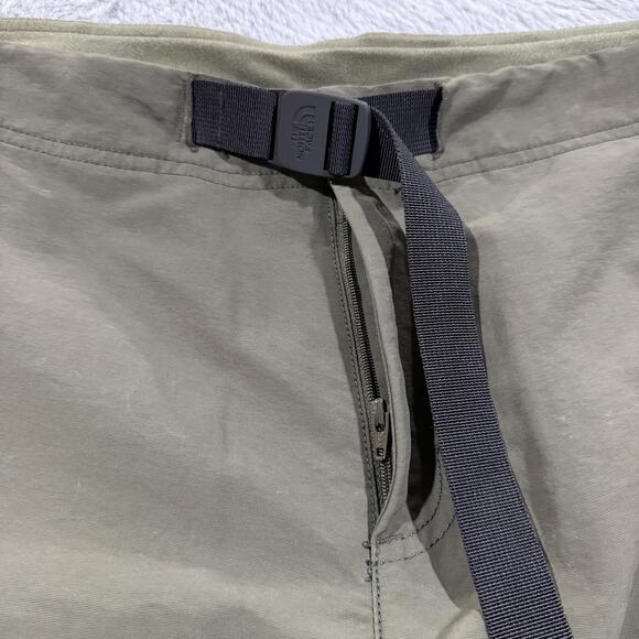 North Face Convertible Pants Mens 36 Green Zip Off Nylon Hiking Outdoor Belted - Picture 6 of 15